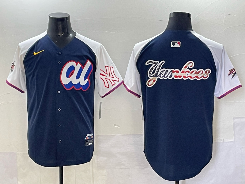Men New York Yankees blank blue 2025 MLB All Star Nike jersey 003